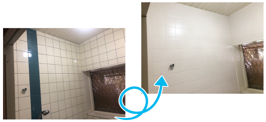 壁にパネルを貼りました